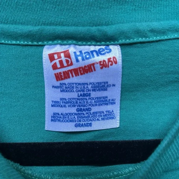 VTG 90s Hanes 50/50 Single Stitch Mens Large Silver Shooting Stars Tee Shirt NOS - Picture 6 of 7